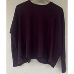 Splendid  Shea Sweater Mix Pullover S Black Cherry Ribbed Knit Lounge Oversized Photo 4