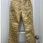 NWT Mother The Hustler Ankle Fray Prowl Animal Print High Rise Denim Jeans Sz 27 Brown Photo 1