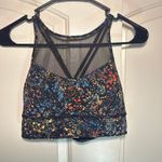 Lululemon NEW Wake & Train Long Line Bra Flowerescent Multi / Black Womens 8 Photo 1