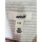 Aerie ‎ Ribbed Knit Cropped Tank Top Cami Adjustable Straps Light Gray Size Large Photo 1