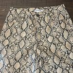 Good American  Good Classic Faux Leather Pant  Neutral Snake  Size 4 / 27 Photo 4