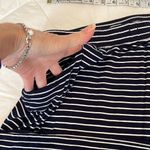 Max Studio Max studios size small navy blue and white strip maxi skirt GUC Photo 5