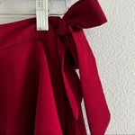 EXPRESS high low folded ruffled wrap skirt in Maroon - Size: 0 Photo 3