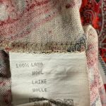 Etro Italian Luxury Red Paisley Print Long Sleeve Pure Wool Top Size Small Photo 8