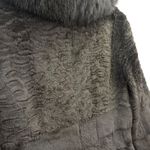 Funky East Design Corp Women's Fur Coat Fox Collar Tiered Genuine Luxury M Brown Size M Photo 4