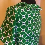 Fossil  silk printed green ruffle blouse❤️ Photo 4
