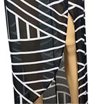 ASTR black/white geometric, sheer flyaway maxi skirt over mini skirt. Small. EUC Photo 2