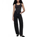 Gap Rib Scoop Tank Top NWT Washed Black Small Photo 3