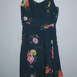 Old Navy Cami Skater Dress S Navy Tropical Floral Bold Roses Sun Dress Photo 3