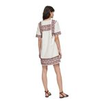 Whistles Selina Embroidered Frayed Cotton Sack Dress Mini Ivory Size 2 Small Photo 3