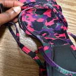 ZARA Square toe Block Heels Platform Floral Sandals Photo 9