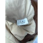 NANUSHKA Vegan Leather Hide Puffer Jacket Dark Brown Patchwork Small Photo 5