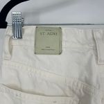 St. Agni High Rise Straight Jeans White Cream Women's Size 29 Button Fly Photo 8