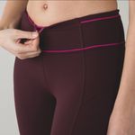 Lululemon  $98 Pace Queen Tight *Full On Luxtreme Bordeaux Drama / Raspberry Sz 6 Photo 8