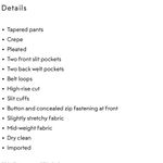 Diane Von Furstenberg DVF  Yellow Pants 15 Wilder crepe tapered Leg Ankle Elegant Photo 9