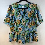 CAbi  Happy Floral Print Top - Multicolor SZ:L Photo 3