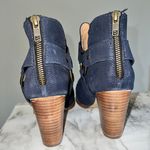 Seychelles Navy Blue Leather Impossible Western Style Ankle Booties Photo 4