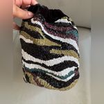 ZARA New  Beaded Safari Velvet Bucket Bag Crossbody Multicoloured tassels beaded Photo 2