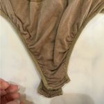 Wishlist  Boutique Brand Tan Open Sleeve Sheer Bodysuit Large Photo 4