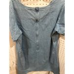 CB Casual Denim Dress Embroidered Floral Short Sleeve A Photo 6