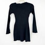 H&M Divided Womens Wednesdaycore Goth Square Neck Ribbed Mini Dress Size M Black Photo 6
