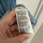 Old Navy  | Blue Denim Chambray Embroidered Cutwork Eyelet Peasant Mini Dress, L Photo 7