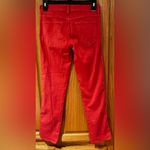 MOTHER The Rascal Cuff Premium Stretch‎ Denim Jeans in Rambutan Red Size 27 Photo 14