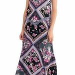 Free People  Stevie Floral Lace Black & Purple Slip Dress Photo 0