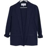 ✨Cupcake & Cashmere Wheeler Linen Blend Navy Sz Medium Blazer✨ Blue Photo 0