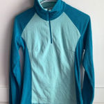 Columbia  Two Tone Blue Quarter Zip Long Sleeve Fleece Pullover Photo 0