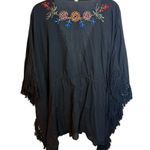 Amoressa Bohemian Black Embroidered Fringe Swim Cover Size undefined Photo 1