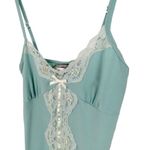 Y2k Rave Baby Blue Lace Cami Coquette Small Vintage Glam Photo 3
