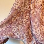 Fate Pink Ditsy Floral Ruched Mini Dress Womens L Tiered Ruffled Cottage Core Size L Photo 8