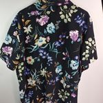 Jaclyn Smith  26 Short Sleeved Black All Over Floral Button Up Top Plus Photo 8