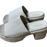 Bamboo  Espadrille Platform Sandals | Size 8 | Neutral Woven Slide Photo 0