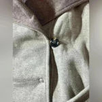 Sebby  Tan & Brown‎ Hooded Knit Belted Jacket Size Small Warm | Cozy | Fall Photo 6