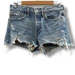 AGOLDE  Parker Vintage Cut Off Distressed Shorts in Swapmeet‎ Light Wash Sz 25 Photo 2
