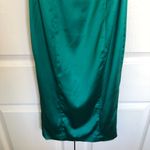 Portia & Scarlett Emerald Green Satin Cocktail Midi Dress Size 4 Photo 2