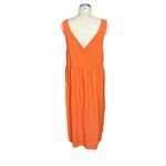 Ursa Minor Odette Orange Seersucker Sleeveless Long Dress Size XL Photo 5