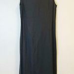 Armani Exchange Dress Vintage Black Midi Fringe Hem Sleeveless Dress Sz 6 EUC Photo 0