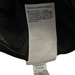 Chico's Womens Cropped Wide Leg Black Pants Crocodile Embossed Faux Leather Edgy Photo 7