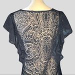 Apt. 9 Nwot!  sheer black lace top with ruffled design Photo 5