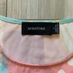 MINKPINK Lightweight Colorful Cream Abstract Short Sleeve Mini Dress, size small Photo 3