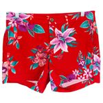 Old Navy  Floral Everyday Shorts‎ Red Tropical Print Casual Size 10 Photo 0