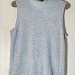 J.Crew  Women's Blue Sleeveless Turtleneck Knit Tank Sweater Vest Top Size M Photo 0