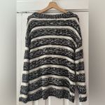 Saltwater Luxe Saltwater‎ Lux Grey and White Striped Sweater Size 1X NWT Photo 1