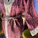 Vintage 70s Orpheus Floral Robe Purple Photo 3