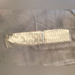 New in Package Sheer White Tulle Polka Dot Elbow Length Gloves Photo 3