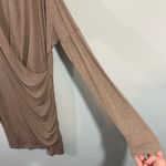 Anagram Women's Brown Tencel Loose Fit Long Sleeve Faux Wrap Dress Size L Size L Photo 6