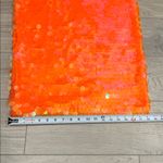 Anthropologie Vibrant Sequin Pencil Skirt,Orange Sequin Disc Skirt size 6 Photo 12